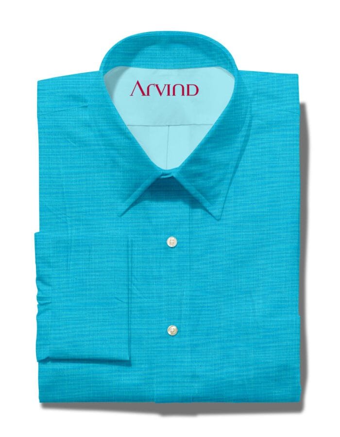 Arvind Blue Cotton Shirt