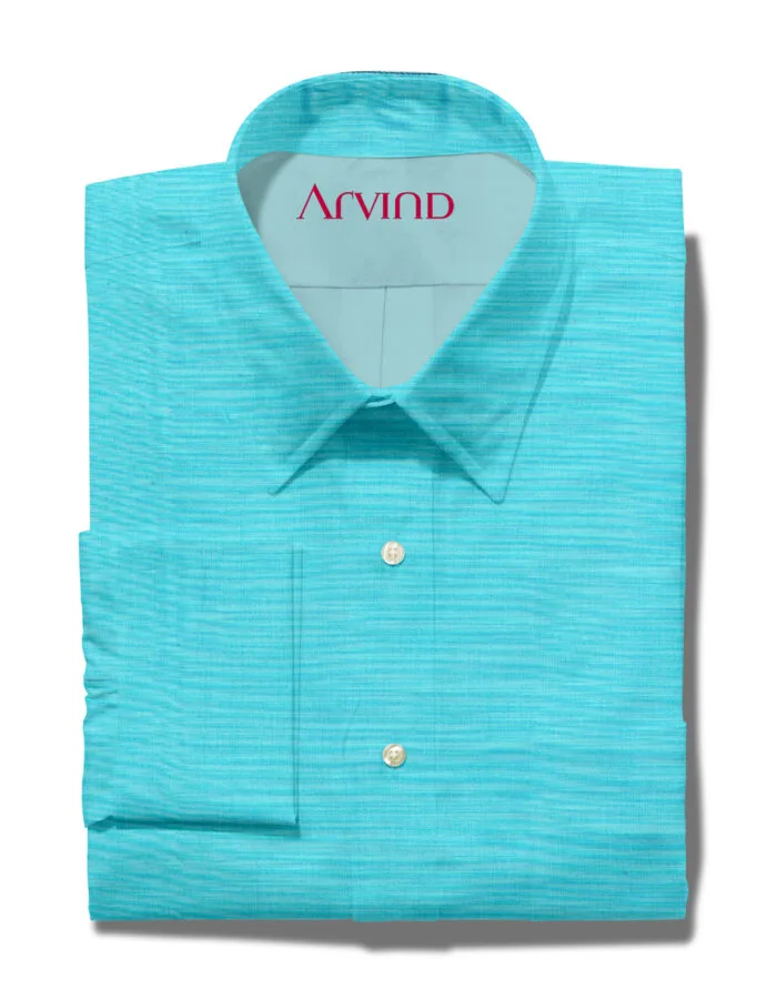 Arvind Cotton Shirt Blue