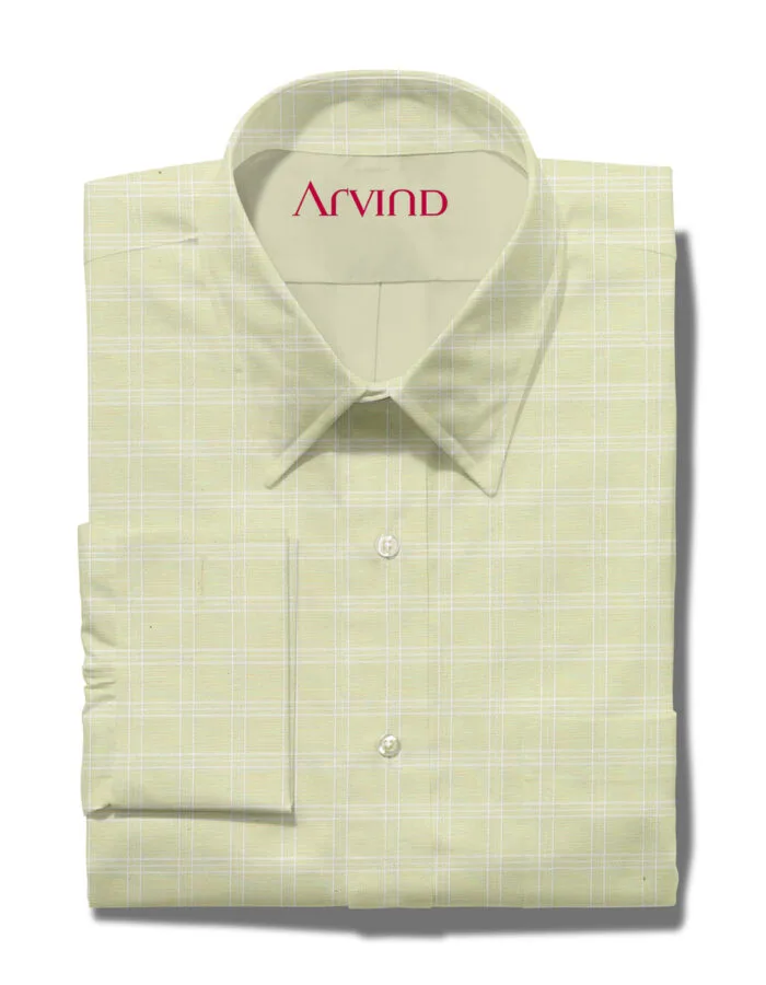 ARVIND COTTON SHIRT-YELLOW