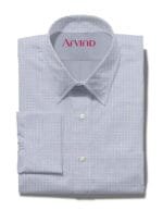 Arvind Checks Lavender blue Cotton Shirting