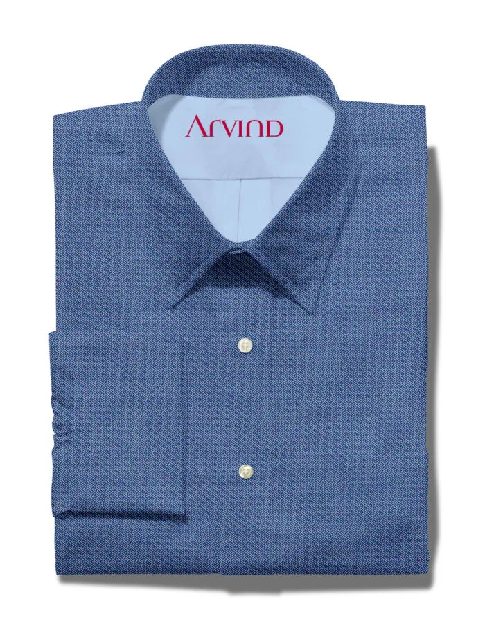 MAFATLAL COTTON SHIRT - LIGHT BLUE