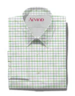 ARVIND COTTON SHIRT GREEN CHECK