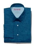 Linen Shirting Fabric by Arvind - 100% pure Linen - Ocean Blue
