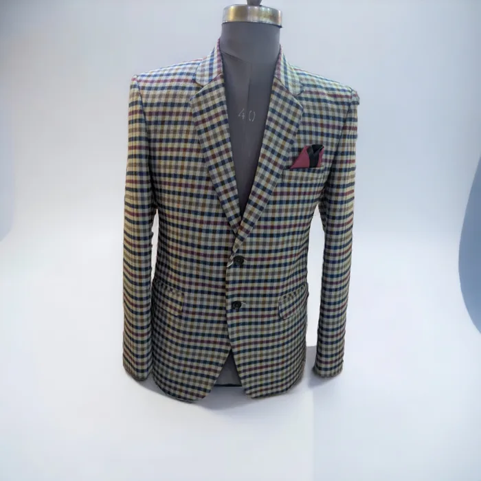 Brown Multi Checks Blazer