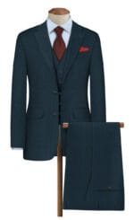 Indigo Dye Blue Giorgio Veneto 150's Italian Polywool suiting Fabric