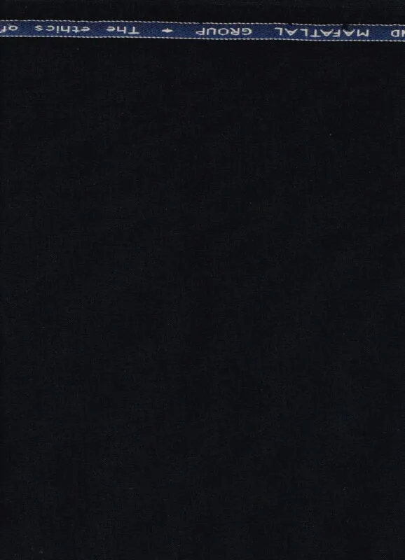 Mafatlal Black Polyviscose Suiting Fabric