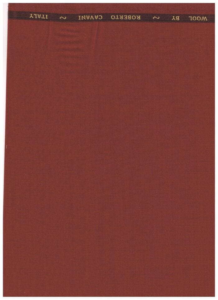 Roberto Cavali 140's Polywool Rust Red Suiting Fabric