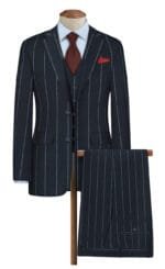 Menzoni 150's Grey Italian Polywool Suiting Fabric