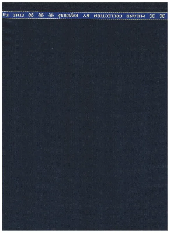 Raymond 70's Navy Blue Polywool Suiting Fabric