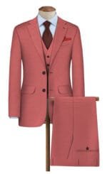 Arvind Carrot Red Polyviscose Suiting Fabric