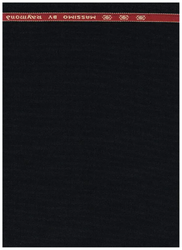 Raymond Black Polywool Suiting Fabric