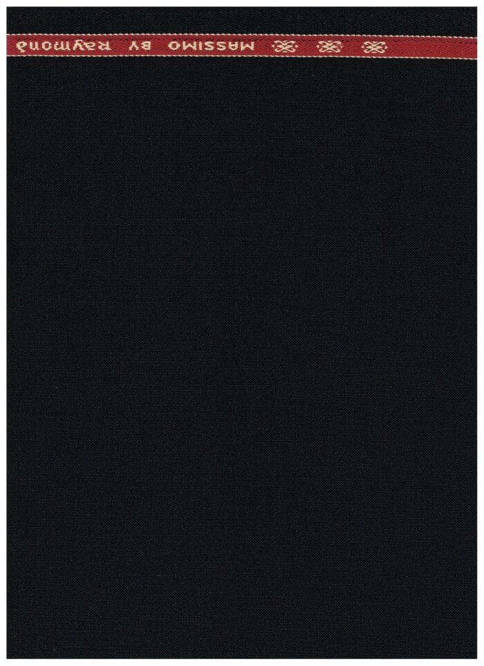 Raymond Black Polywool Suiting Fabric