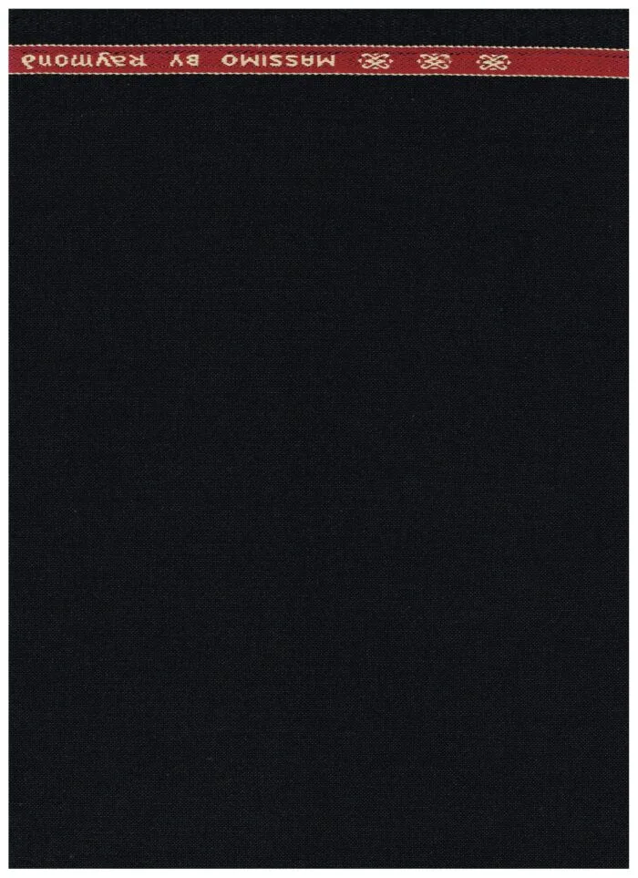 Raymond Black Polywool Suiting Fabric