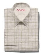 Arvind PC Brown Checks Shirt