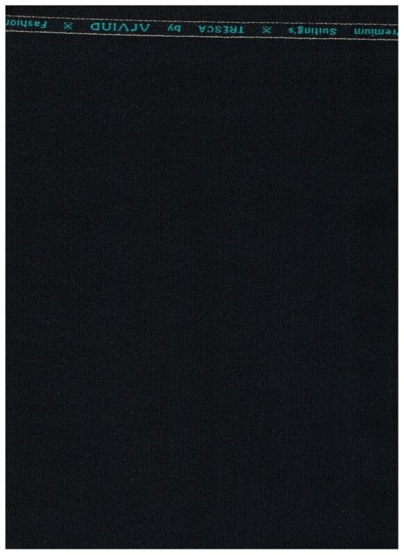 Arvind Black Polyviscose Suiting Fabric