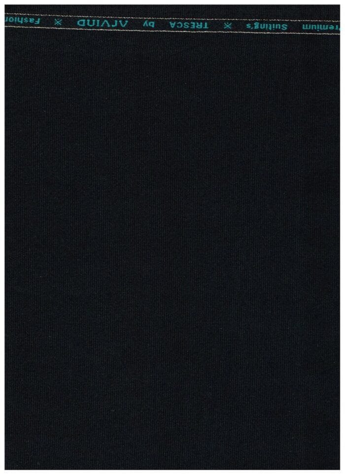 Arvind Black Polyviscose Suiting Fabric