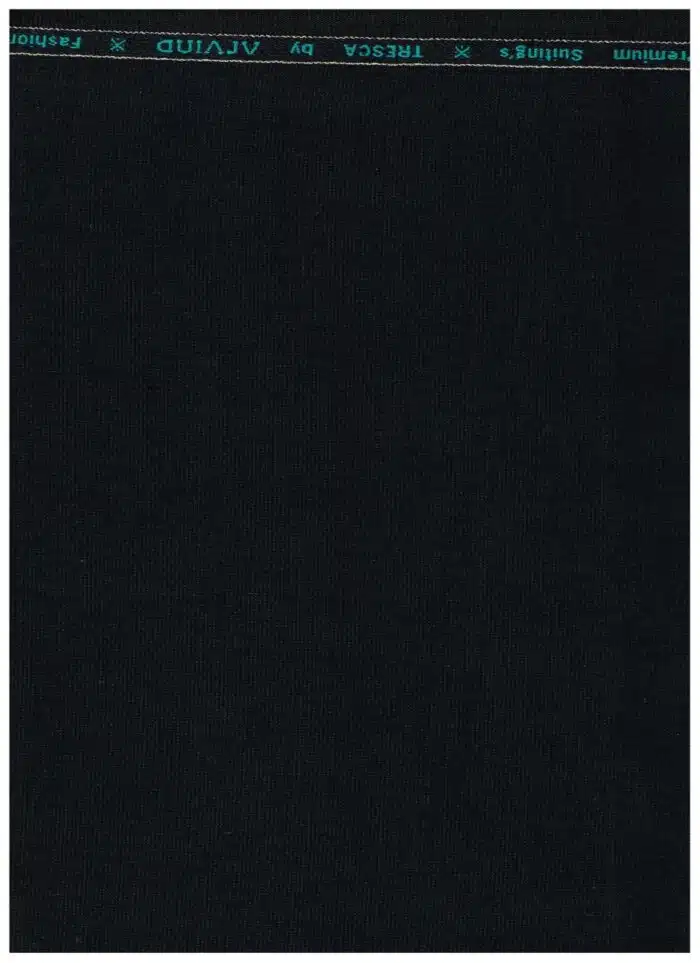 Arvind Black Polyviscose Suiting Fabric