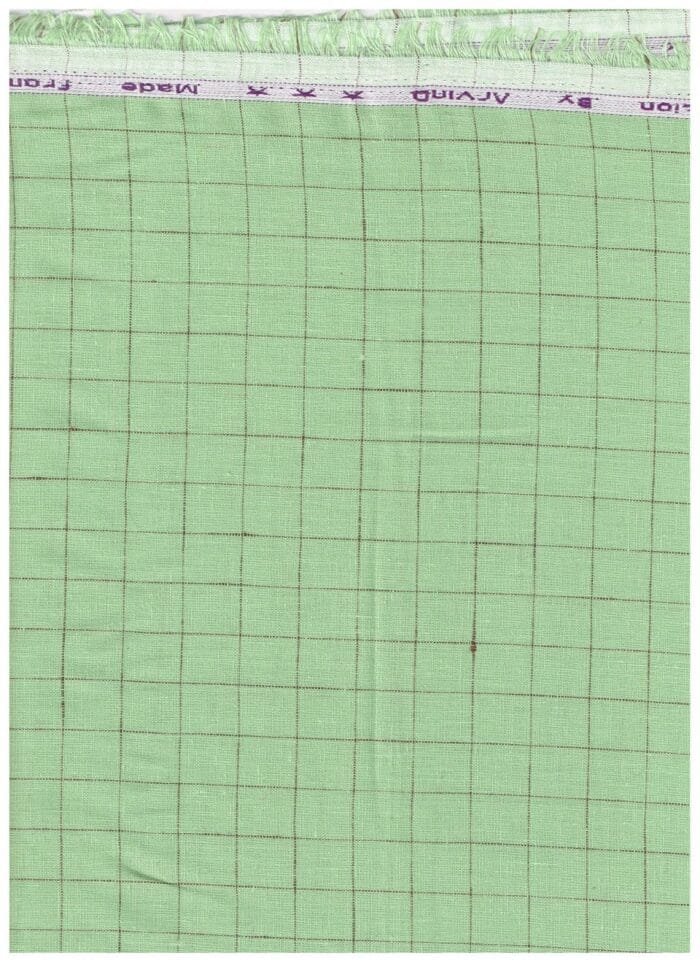 Arvind Tea Green Linen shirting Fabric