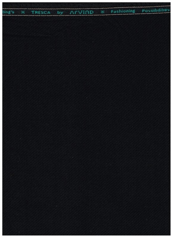 Arvind Polyviscose Black Suiting Fabric