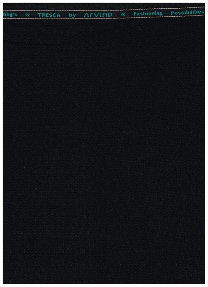 Arvind Polyviscose Black Suiting Fabric