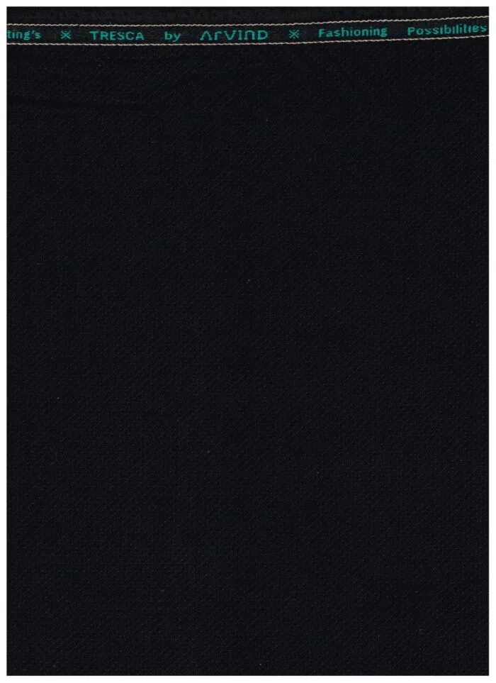 Arvind Polyviscose Black Suiting Fabric