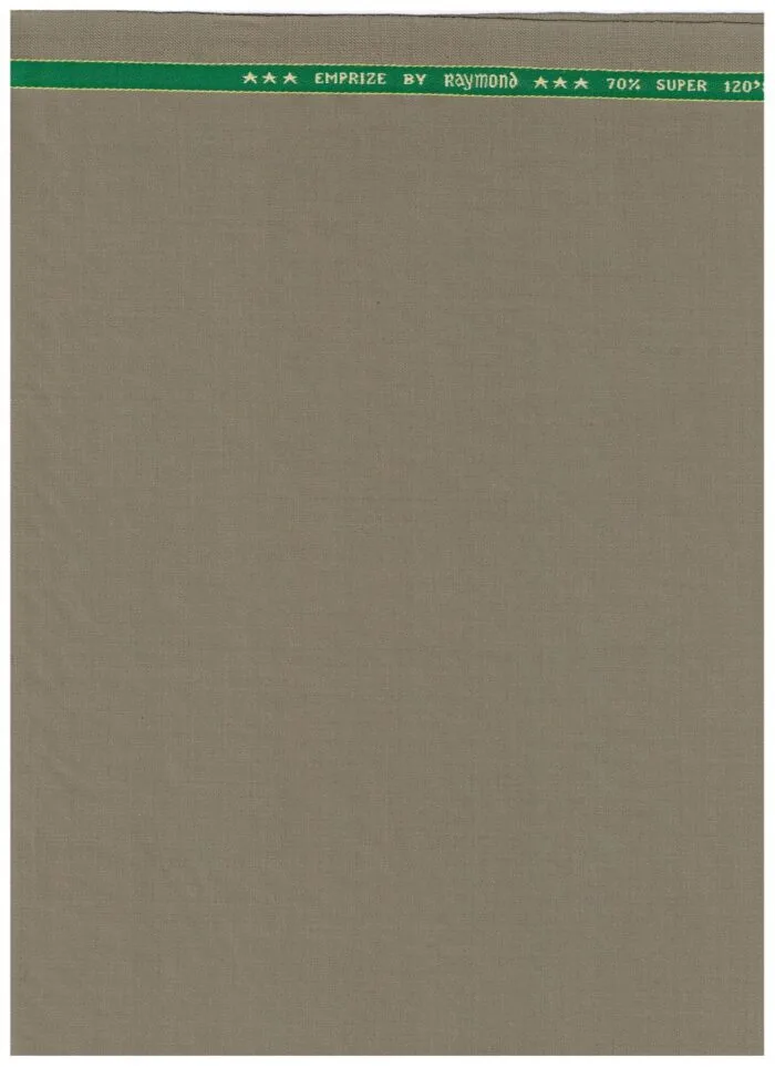 Raymond Olive khaki polywool Suiting Fabric