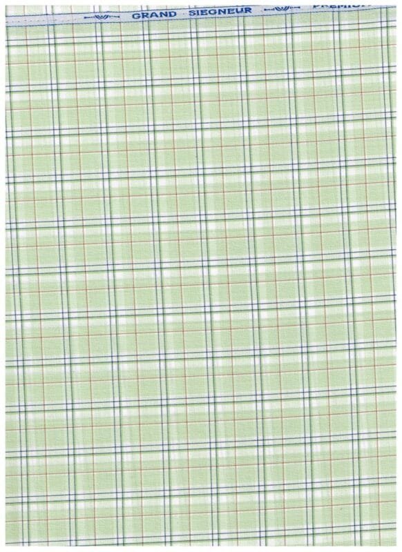 Arvind Pista Green Checks Shirting Fabric