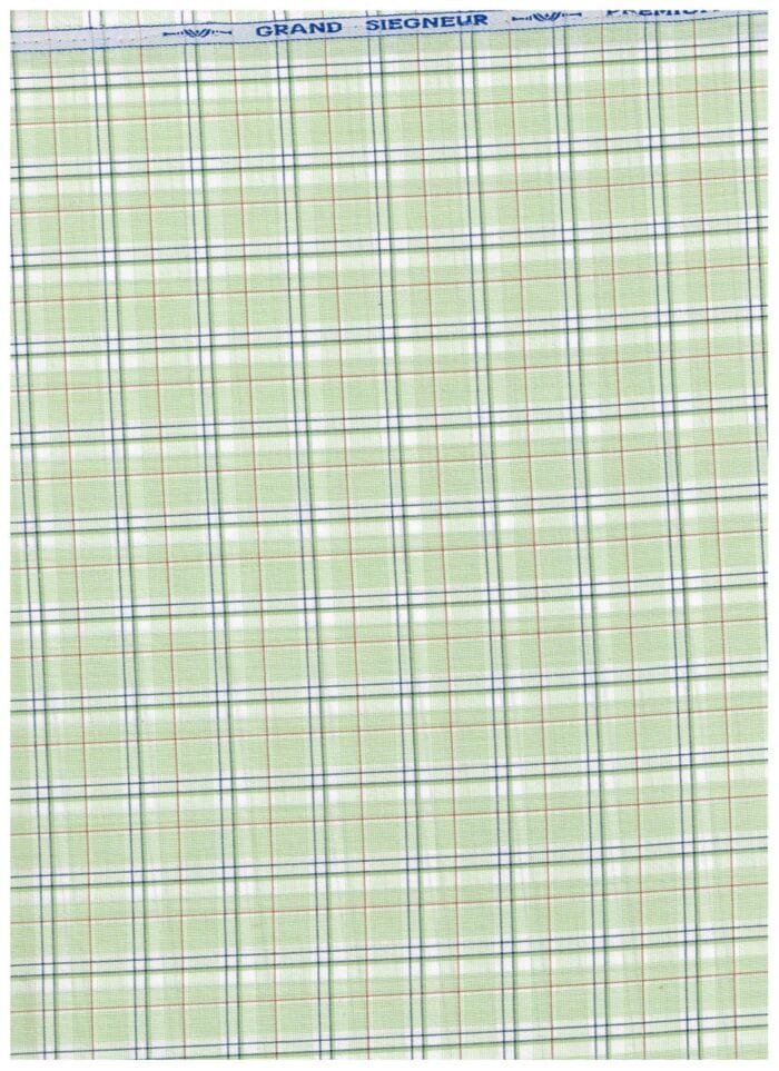 Arvind Pista Green Checks Shirting Fabric