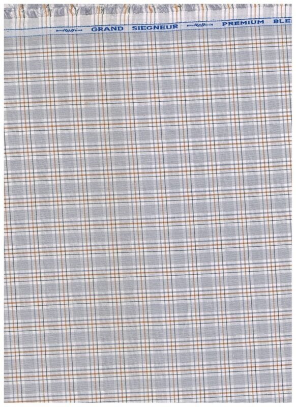 Arvind Grey Checks Shirting Fabric