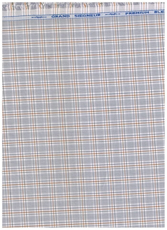 Arvind Grey Checks Shirting Fabric