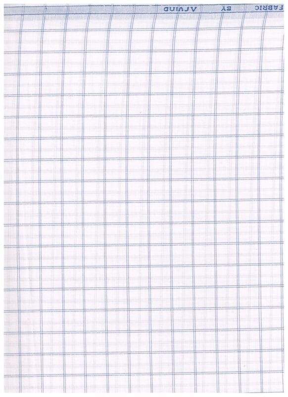 Arvind White Checks Shirting Fabric
