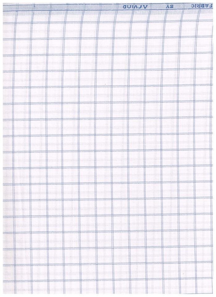 Arvind White Checks Shirting Fabric