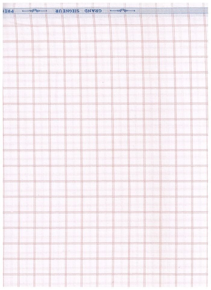 Arvind Brown checks on white shirting fabric