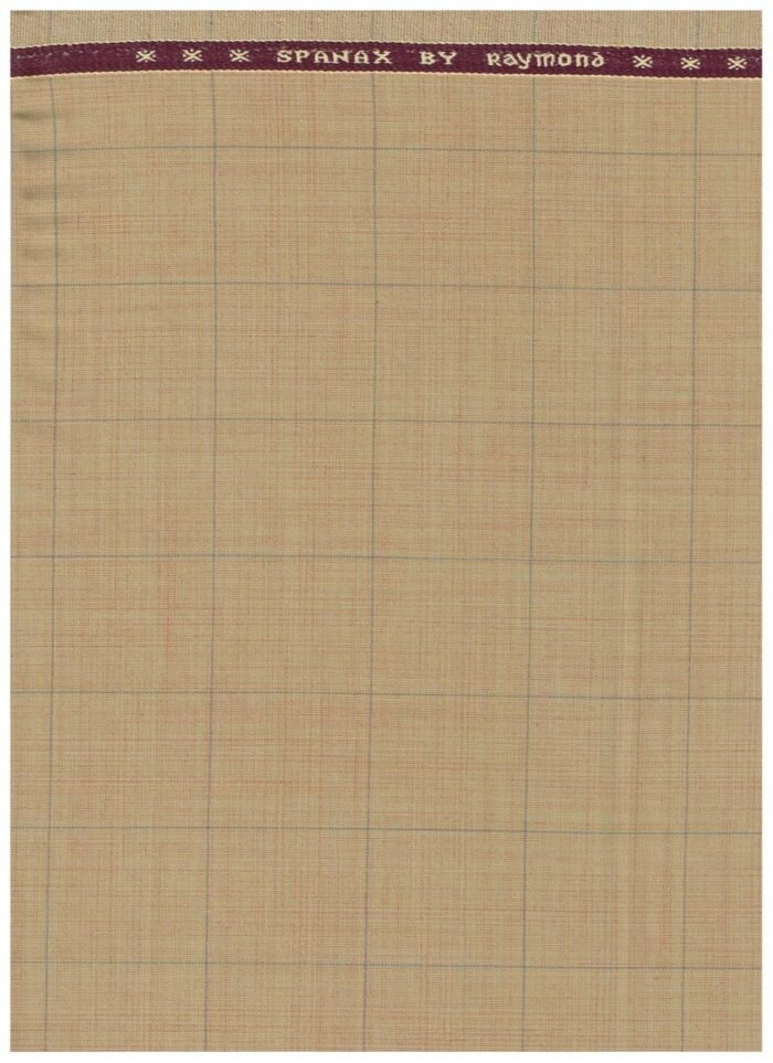 Raymond Beige Polywool Lycra Suiting fabric