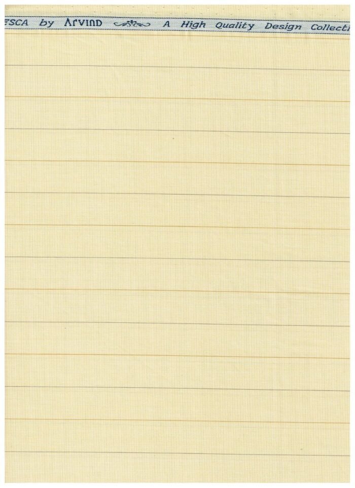 Arvind Yellow Buttermilk Tresca Cotton shirting fabric