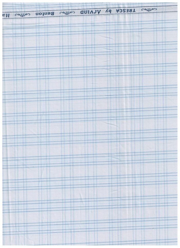 Arvind Sky Blue Tresca Cotton Shirting Fabric