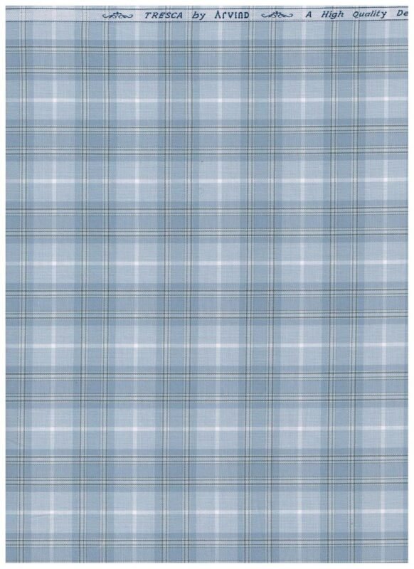 Arvind Slate Blue Tresca Cotton Shirting Fabric