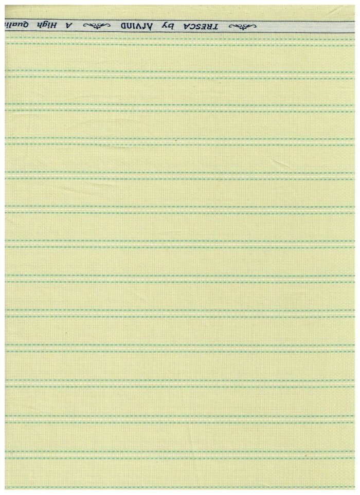 Arvind Pear Green Tresca cotton striped shirting fabric
