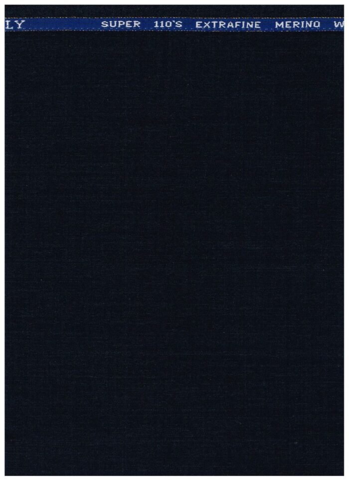 Georgio Gullini Navy Blue Polywool Super 110 suiting fabric