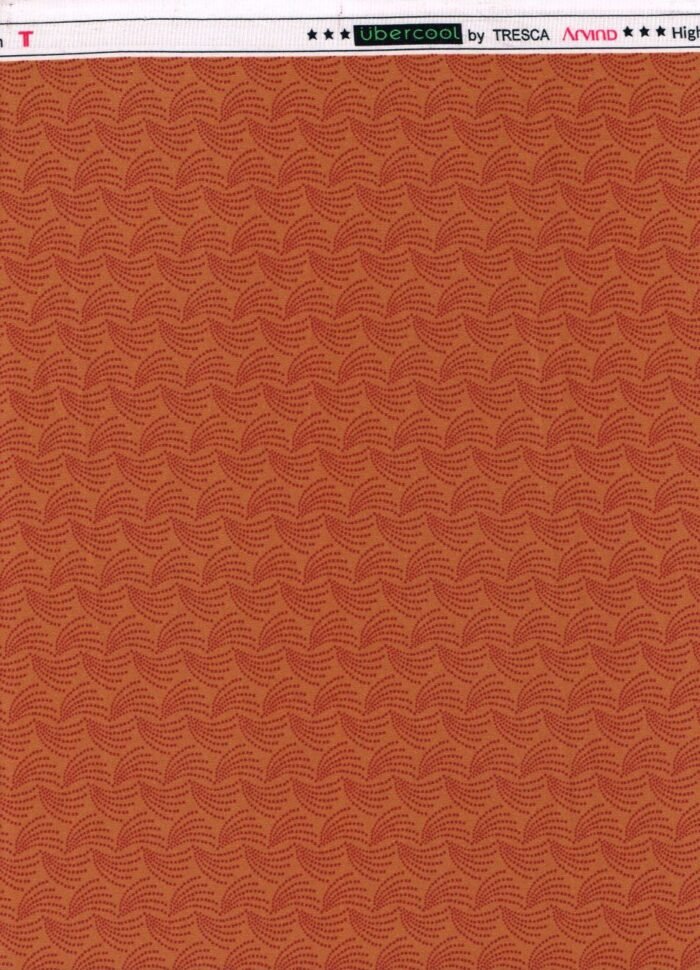 Arvind Tresca Orange Printed Shirting Fabric