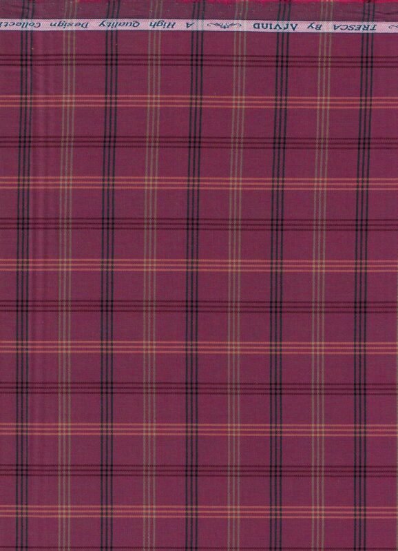 Arvind Boysenberry Purple Tresca Cotton Giza Shirting Fabric