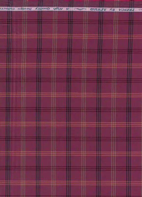 Arvind Boysenberry Purple Tresca Cotton Giza Shirting Fabric