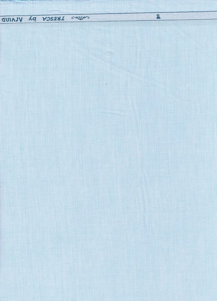 Arvind tresca cotton Sky Blue Shirting fabric