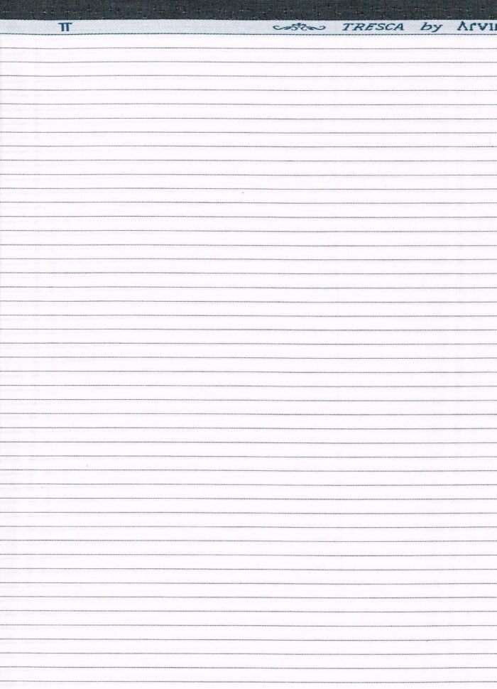 Arvind Tresca Cotton Black Striped on White Shirting Fabric