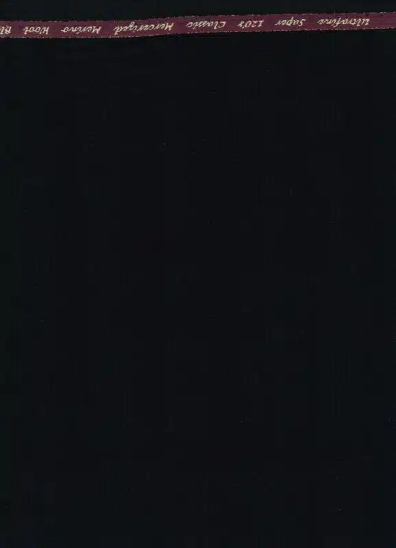 Georgio gullini super 120's black polywool suiting fabric