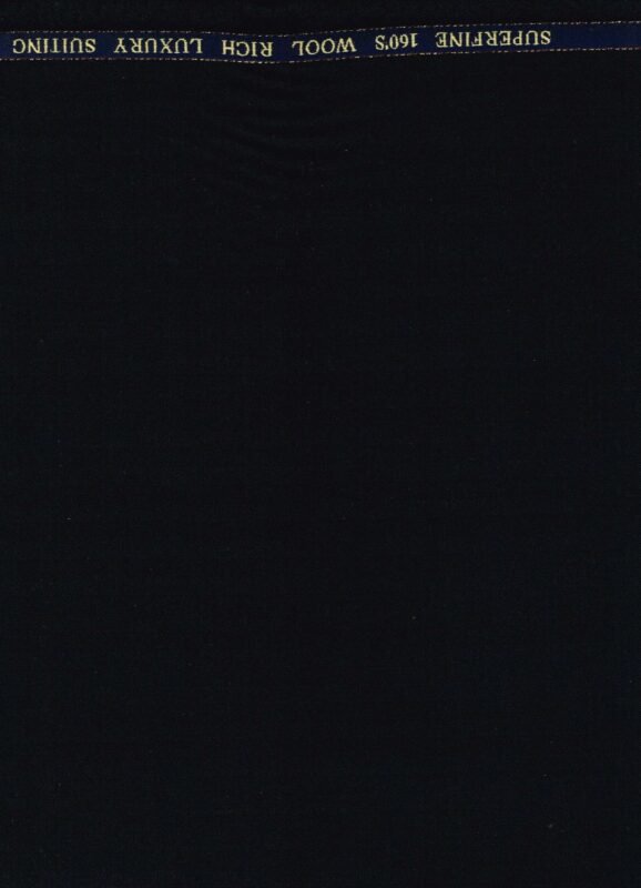 Georgio Gullini Black 160's Polywool suiting fabric