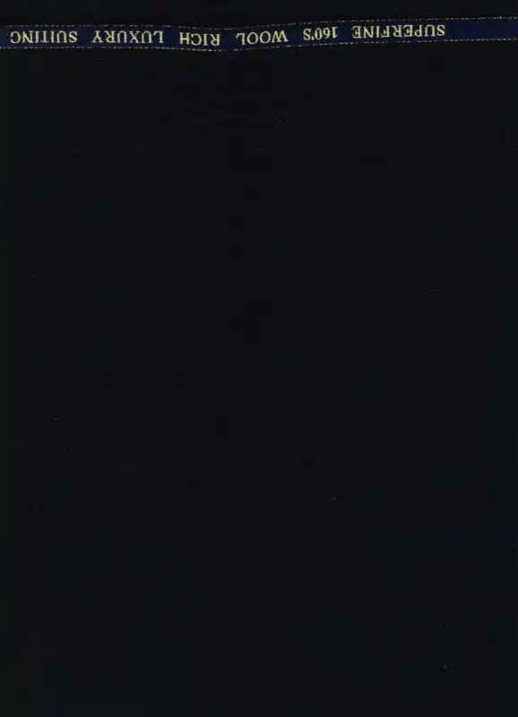 Georgio Gullini Black 160's Polywool suiting fabric