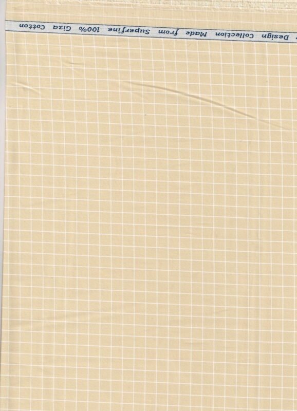 Arvind Tresca Cotton Checks Desert Sand Shirting fabric