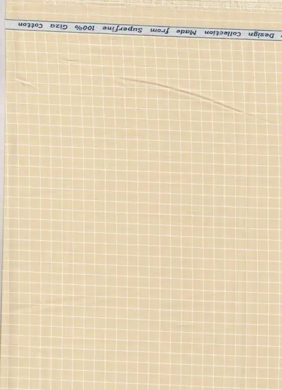 Arvind Tresca Cotton Checks Desert Sand Shirting fabric