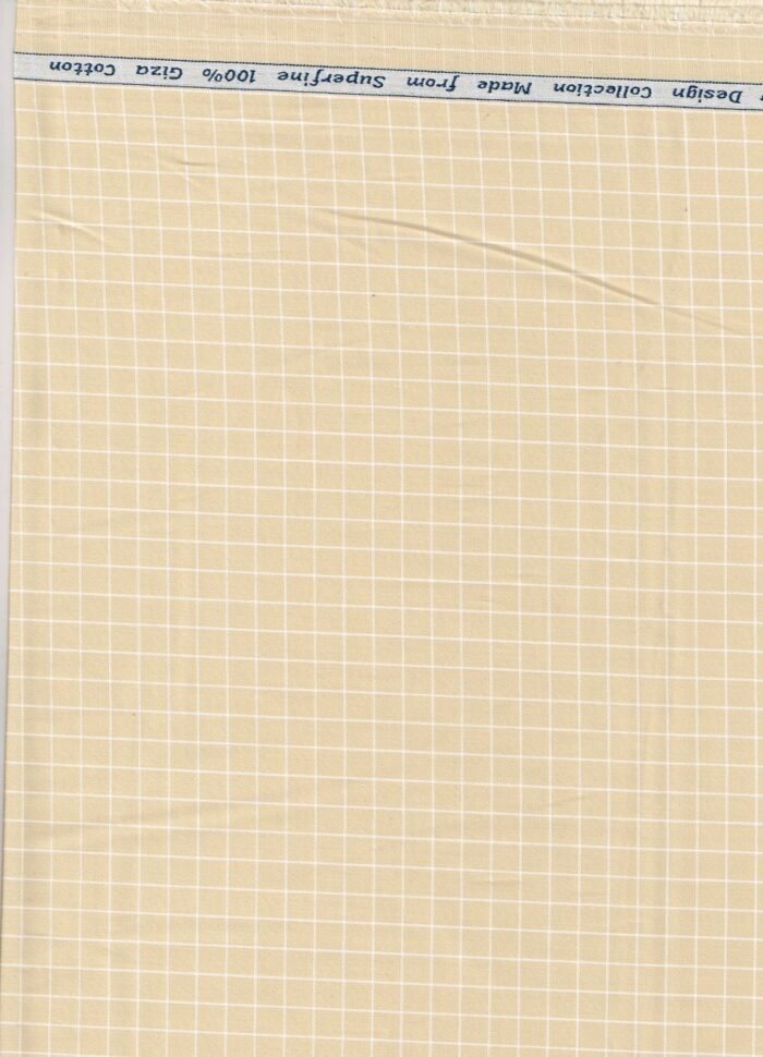 Arvind Tresca Cotton Checks Desert Sand Shirting fabric